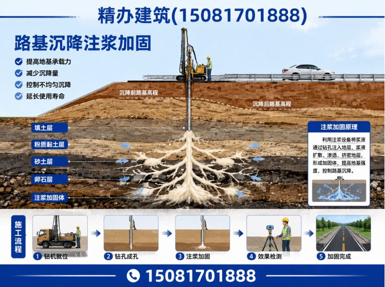 馆陶县厂房地面下沉注浆展示图
